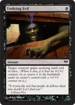 4x Undying Evil Light Play, English Dark Ascension MTG Magic - Image 1