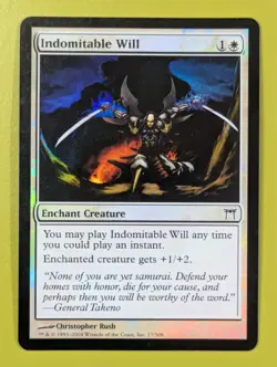 FOIL Indomitable Will x1 Champions of Kamigawa 1x MTG Magic the Gathering - Image 1