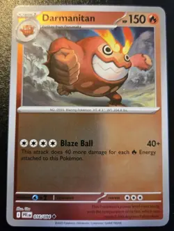 Darmanitan 016/094 Reverse Holo Uncommon Phantasmal Flames Pokemon TCG - Image 1