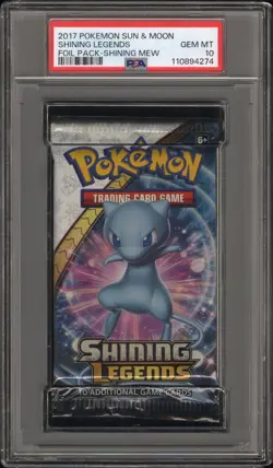2017 Pokemon S&M Shining Legends Booster Pack Mew Art PSA 10 Gem Mint - Image 1