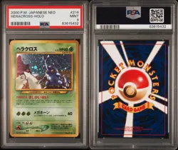 PSA 9 Heracross #214 Holo Neo Pokemon Japanese Vintage Mint 2000 - Image 3