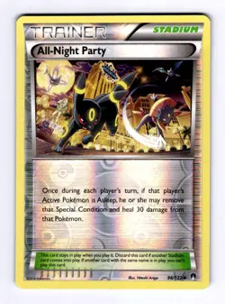 All-Night Party XY - BREAKpoint #96 (2016) Uncommon Reverse Holo NM Pokemon - Image 1