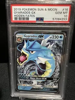 2019 Pokemon Sun & Moon: Hidden Fates #16/68 Gyarados GX PSA 10 Gem Mint - Image 1