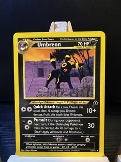 Pokemon TCG Umbreon Neo Discovery 32/75 Non-Holo Rare Vintage & 2 Extra - Image 1