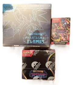 1 E Pokemon MEGA EVOLUTION PHANTASMAL FLAMES 1 Booster, 1 ETB's & 1 Bundle - Image 1