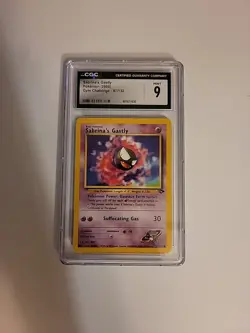 Pokemon Gym Challenge Unlimited Regular Sabrina's Gastly 97/132 CGC 9 PK2826 - Image 1