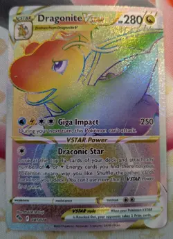 Dragonite VStar 081/078 Pokemon GO Full Art Rainbow Secret Rare Near Mint (NM) - Image 1