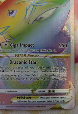 Dragonite VStar 081/078 Pokemon GO Full Art Rainbow Secret Rare Near Mint (NM) - Image 3