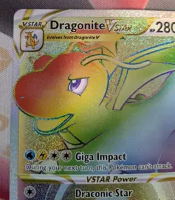 Dragonite VStar 081/078 Pokemon GO Full Art Rainbow Secret Rare Near Mint (NM) - Image 5