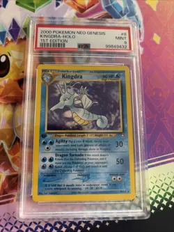 2000 WOTC POKEMON NEO GENESIS 1ST EDITION KINGDRA 8/111 HOLO RARE PSA 9 MINT - Image 1