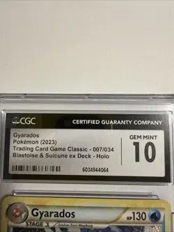Pokemon TCG Gyrados 007/034 Blastoise & Suicune Ex Deck Holo CGC Gem Mint 10 - Image 2