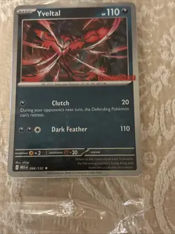 Sealed Yveltal 088/132 Reverse Holo Mega Evolution Pokemon GAMESTOP PROMO - Image 1