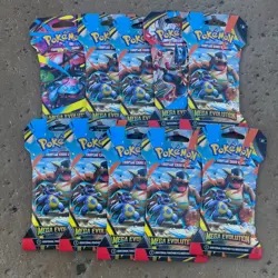 Pokemon TCG Mega Evolution Sleeved Booster Pack Lot of 11 - Image 1