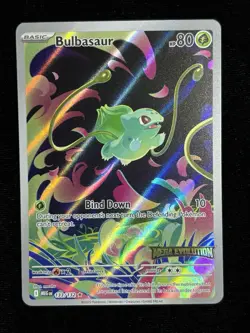 Pokemon TCG Bulbasaur 133/132 Illustration Rare Mega Evolutions Stamped Promo - Image 1