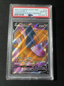 2020 Pokemon Champion's Path ETB Promo Charizard V SWSH050 - PSA 10 GEM MINT - Image 1