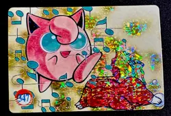 Jigglypuff #347 NM Pokemon Pocket Monsters Vending Prism Sticker Near Mint - Image 1