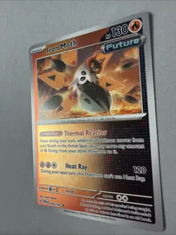 Pokemon TCG * Paradox Rift * 28/182 Iron Moth REVERSE HOLO Rare * FRESH PK - Image 2