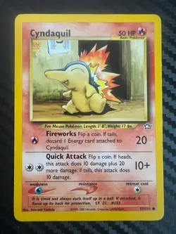 Pokemon TCG Cyndaquil Neo Genesis 57/111 Unlimited Common HP - Image 1