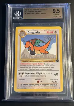 Pokemon Dragonite WB Movie Black Star Promo #5 BGS 9.5 Gem Mint Label Error - Image 1