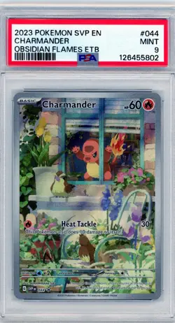 2023 POKEMON SVP EN-SV BLACK STAR PROMO #044 CHARMANDER PSA 9 A - Image 1