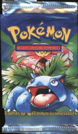 1999 Pokemon SPANISH Unlimited Base Set Venusaur Booster Pack OPENED EMPTY - Image 1