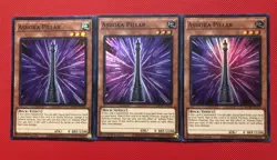 Yugioh! 3x Ashoka Pillar MZMI-EN018 Super Rare 1st Edition (PLAYSET) NM - Image 1