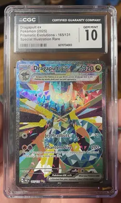 Pokemon Cards CGC Gem Mint 10 Dragapult ex 165/131 Prismatic Evolutions Full Art - Image 1