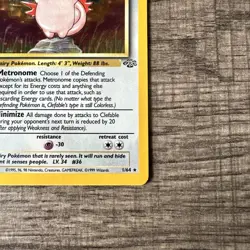 Pokemon TCG Clefable Holo Unlimited Rare Card Jungle Base Set 1/64 LP/MP - Image 4
