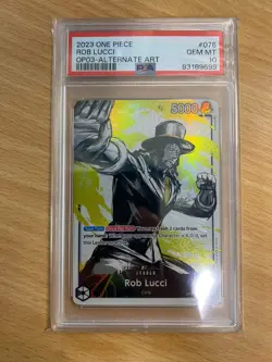 Rob Lucci (OP03-076 L) PSA 10 - One Piece Card Game ENGLISH 93189699 - Image 1