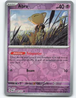 Abra #080/167 Reverse Holo Pokemon Card SV06: Twilight Masquerade - Image 1