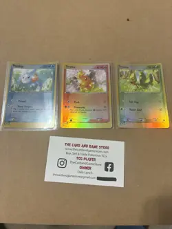 Pokemon Promo Torchic Mudkip Treecko Black Star Pokemon TCG Card - Image 1