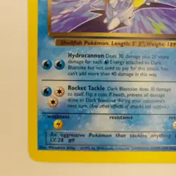 Dark Blastoise 20/82 Team Rocket Rare Non- Holo Pokemon Card TCG - Image 4