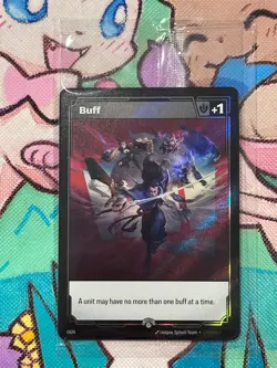 Riftbound Fist Bump Buff Double Sided Promo Card Riot Exclusive SEALED - Image 1