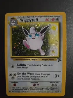 Wigglytuff 19/130 Base Set 2 Holo Rare with SWIRL WOTC Pokemon Card - Image 1