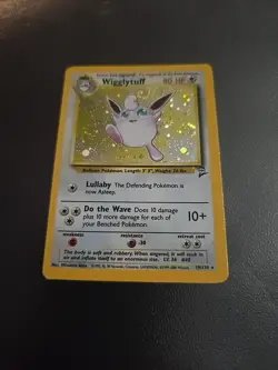 Wigglytuff 19/130 Base Set 2 Holo Rare with SWIRL WOTC Pokemon Card - Image 2