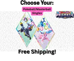 Prismatic Evolutions Pokemon Singles - Choose your Card - PokeBall & Masterball - Image 1