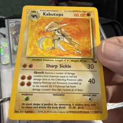 Pokemon TCG Kabutops Holo Rare Card 9/62 Fossil Unlimited 1999 LP o127 - Image 1