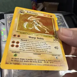 Pokemon TCG Kabutops Holo Rare Card 9/62 Fossil Unlimited 1999 LP o127 - Image 2
