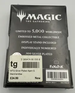 Magic: The Gathering Ajani Goldmane 999 Silver Plated Metal Card Limited Edition - Image 2