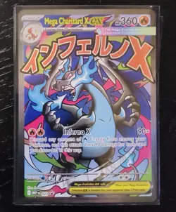 Pokemon Card PHANTASMAL FLAMES MEGA CHARIZARD X EX 023 ENG BLACK STAR PROMO - Image 1