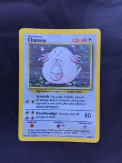 Pokemon Cards: Base Set Rare Holo: Chansey 3/102 - Image 1