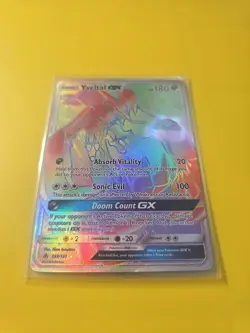 Yveltal GX Rainbow Secret Rare Pokemon TCG Card 137/131 Forbidden Light - Image 2