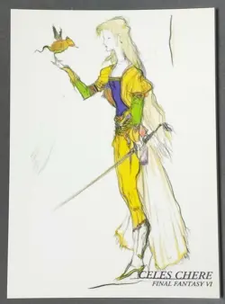 Celes Chere Final Fantasy 6 Art Museum Card 1st Ed #341 Square From Japan F/S - Image 1