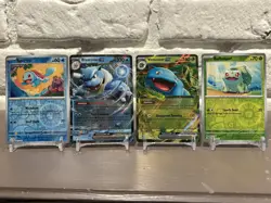 Pokemon 151 Blooming Waters Promos Blastoise/Venusaur/Squirtle/Bulbasaur-4 Cards - Image 1
