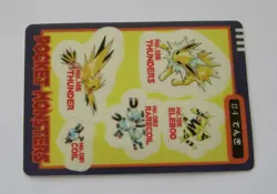 Pokemon Sealdass Jolteon Zapdos Magnemite #4 1997 Sticker Card Bandai - Image 3