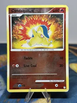 Cyndaquil 79/123 DP Mysterious Treasures Reverse Holo Common Pokemon Card LP - Image 1
