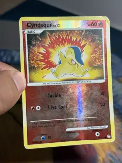 Cyndaquil 79/123 DP Mysterious Treasures Reverse Holo Common Pokemon Card LP - Image 3
