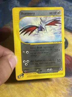 Skarmory 63/165 Expedition Rare Non Holo E Reader Series Vintage Pokemon Card - Image 3