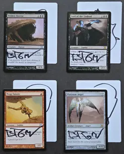 SKETCHED MTG Artist Proof Brom _ Tenth 10X _ LORD UNDEAD, PLATINUM ANGEL MOGG +2 - Image 1