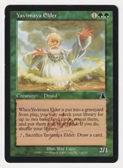 Signed Yavimaya Elder Proof Sketch MP Urza's Destiny Artist Ray Lago MTG Magic! - Image 2